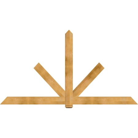 Ekena Millwork Kennewick Rough Sawn Timber Gable Bracket, Western Red Cedar, 108"W x 58"H x 2"D x 6"F, 13/12 Pitch GBW108X58X0206KEN00RWR
